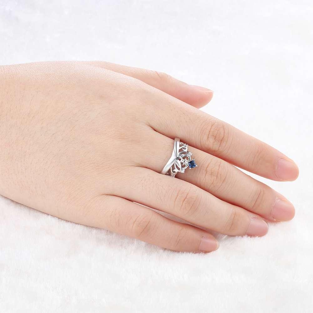 Crown Design Birthstone Ring Jewelry for Women - Personalized Jewel