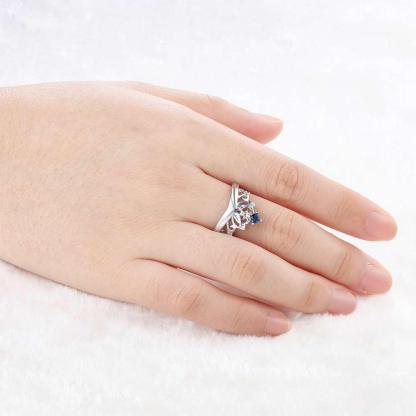 Crown Design Birthstone Ring Jewelry for Women - Personalized Jewel
