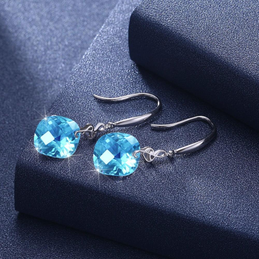 Cubic Zirconia Earrings for Women - Drop Earrings for Women - Silver Earrings for Women - Casual Jewelry for Women - Trendy Accessory for Women - Personalized Jewel