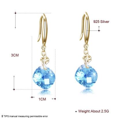 Cubic Zirconia Earrings for Women - Drop Earrings for Women - Silver Earrings for Women - Casual Jewelry for Women - Trendy Accessory for Women - Personalized Jewel