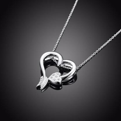 Cupid Love Arrow Heart Shape with Cubic Zirconia Necklaces Pendants Fashion Jewelry for Women - Personalized Jewel