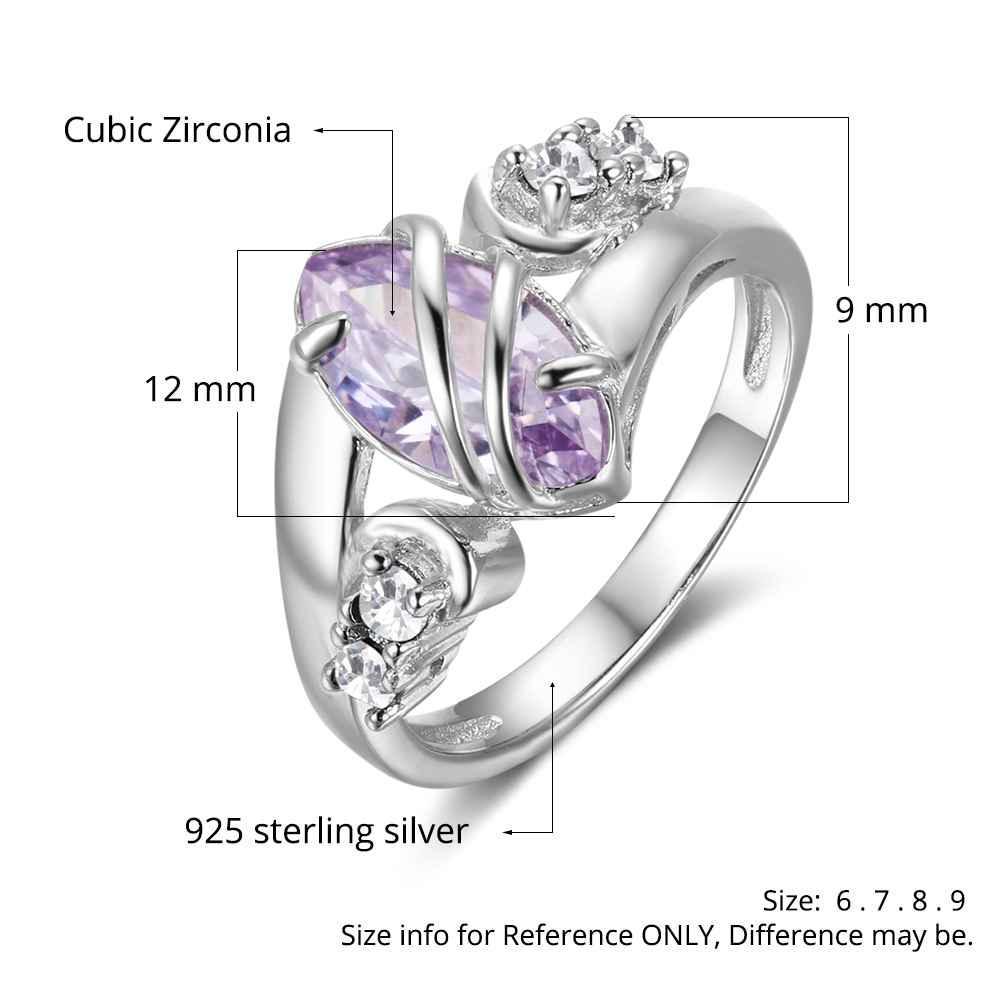 Custom 925 Sterling Silver Love Bands- Crafted with Birthstone - Personalized Jewel