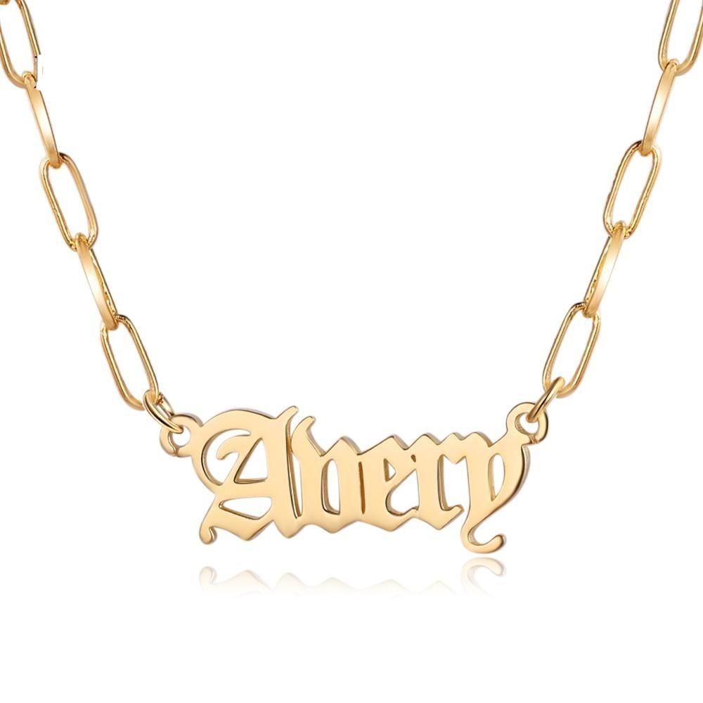 Custom Copper Name Pendant Necklace, Personalized Nameplated Pendant Necklace - Personalized Jewel