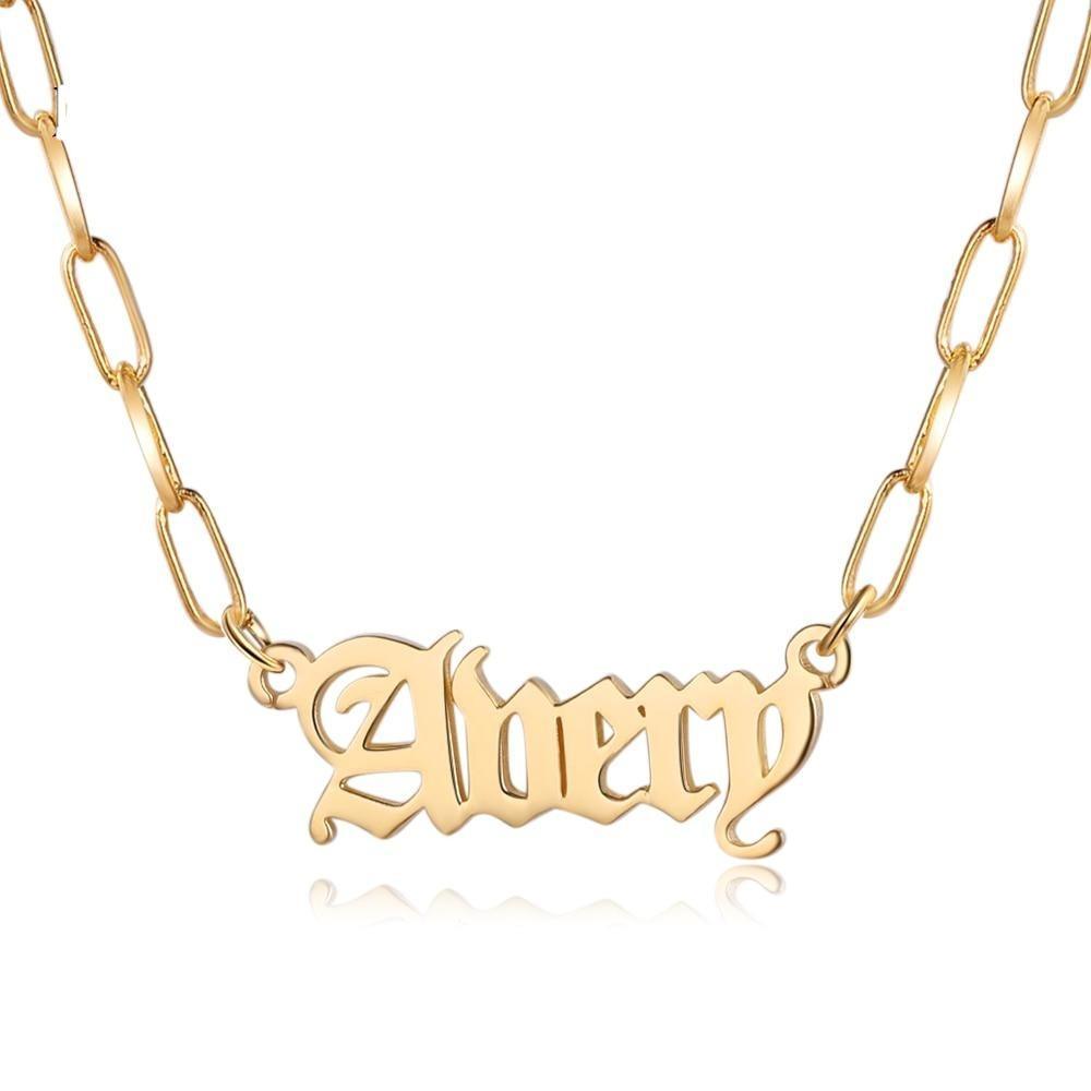 Custom Copper Name Pendant Necklace, Personalized Nameplated Pendant Necklace - Personalized Jewel