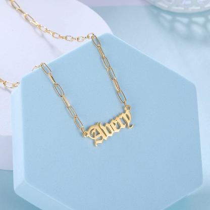 Custom Copper Name Pendant Necklace, Personalized Nameplated Pendant Necklace - Personalized Jewel