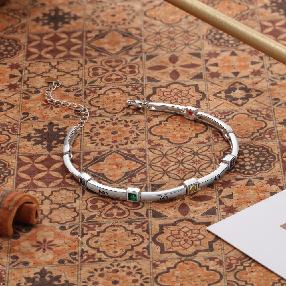 Customized 8 Names Engraved Bracelet-Personalized Jewels