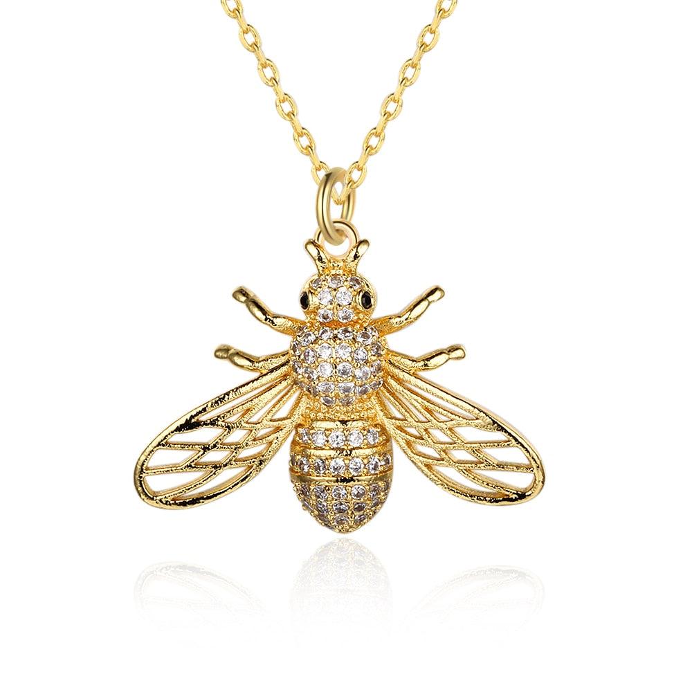 Cute Gold Bee Insects Pendant &Necklace Trendy New Arrival 2018 Charm Choker Necklaces for Women Jewelry - Personalized Jewel