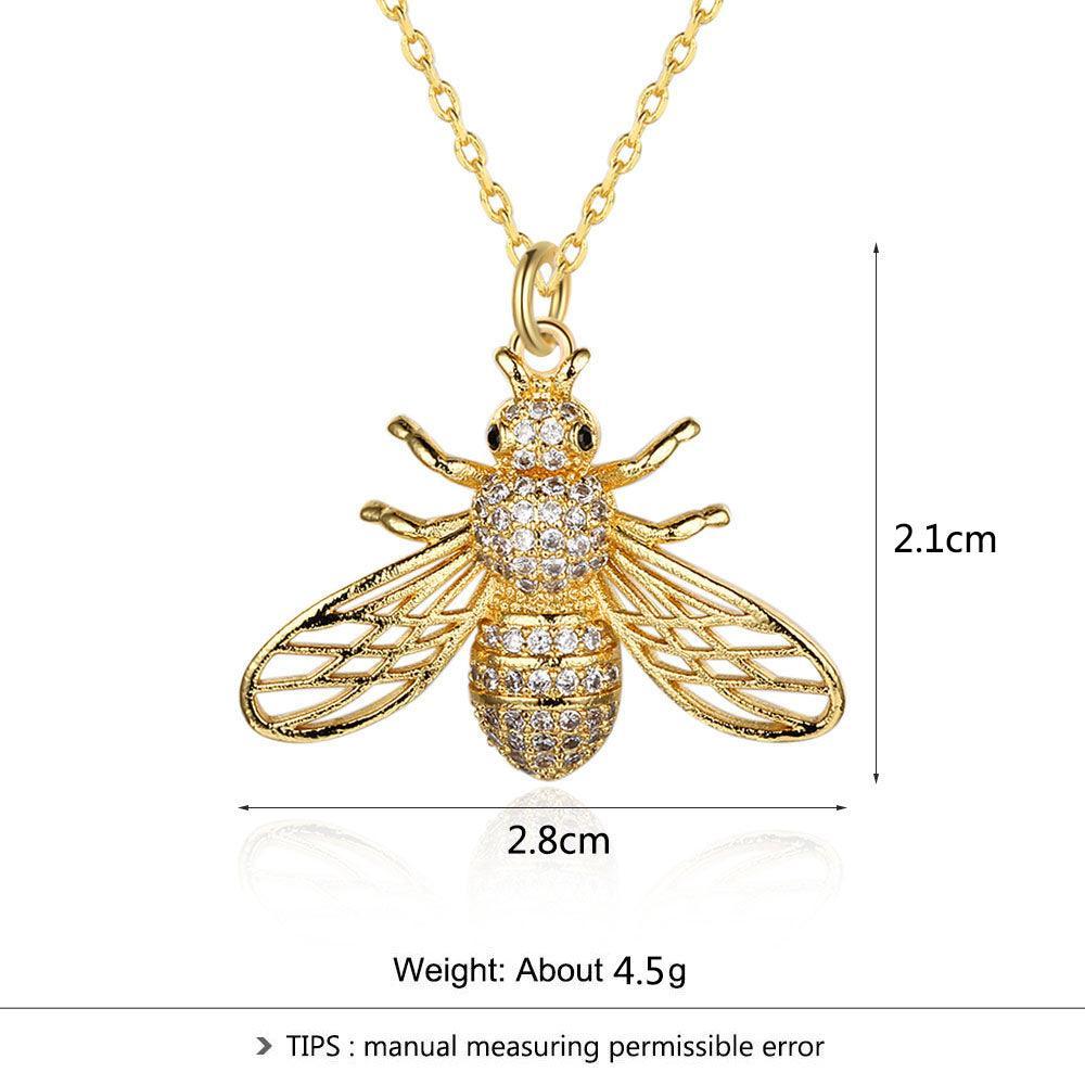 Cute Gold Bee Insects Pendant &Necklace Trendy New Arrival 2018 Charm Choker Necklaces for Women Jewelry - Personalized Jewel