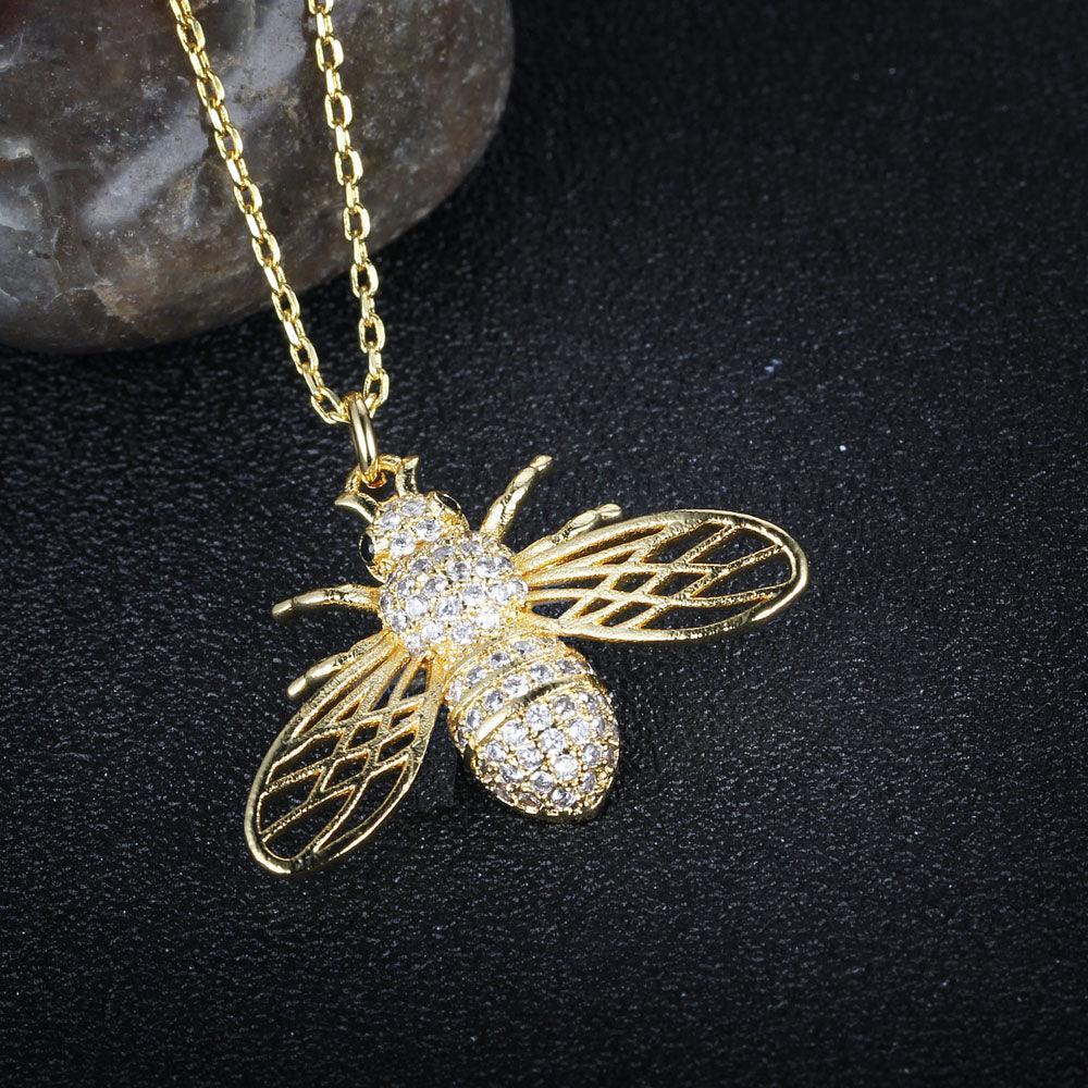 Cute Gold Bee Insects Pendant &Necklace Trendy New Arrival 2018 Charm Choker Necklaces for Women Jewelry - Personalized Jewel