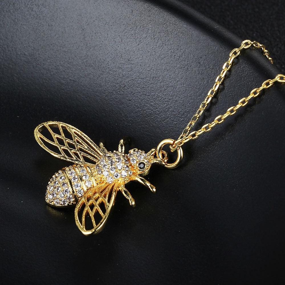 Cute Gold Bee Insects Pendant &Necklace Trendy New Arrival 2018 Charm Choker Necklaces for Women Jewelry - Personalized Jewel