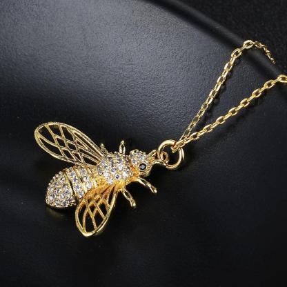 Cute Gold Bee Insects Pendant &Necklace Trendy New Arrival 2018 Charm Choker Necklaces for Women Jewelry - Personalized Jewel