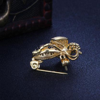 Cute Trendy Honey Bee Brooches for Women, Insect Shape Pins with Crystals, Badges for Female Clothes & Other Accessories - Personalized Jewel