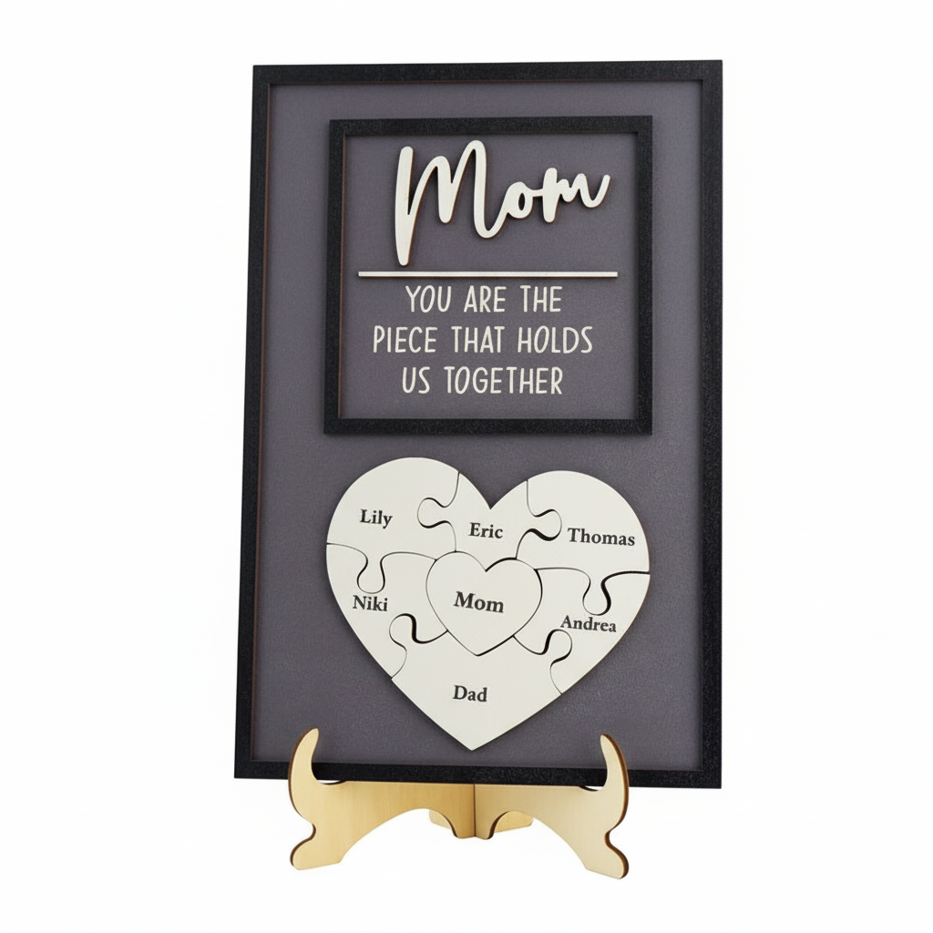 Personalized Family Names Wood Puzzle Plaque