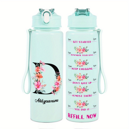 Personalized Water Tracker Bottle With Custom Name