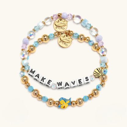 Inspirational Beaded Bracelet Bundle With Letter Charms For Women