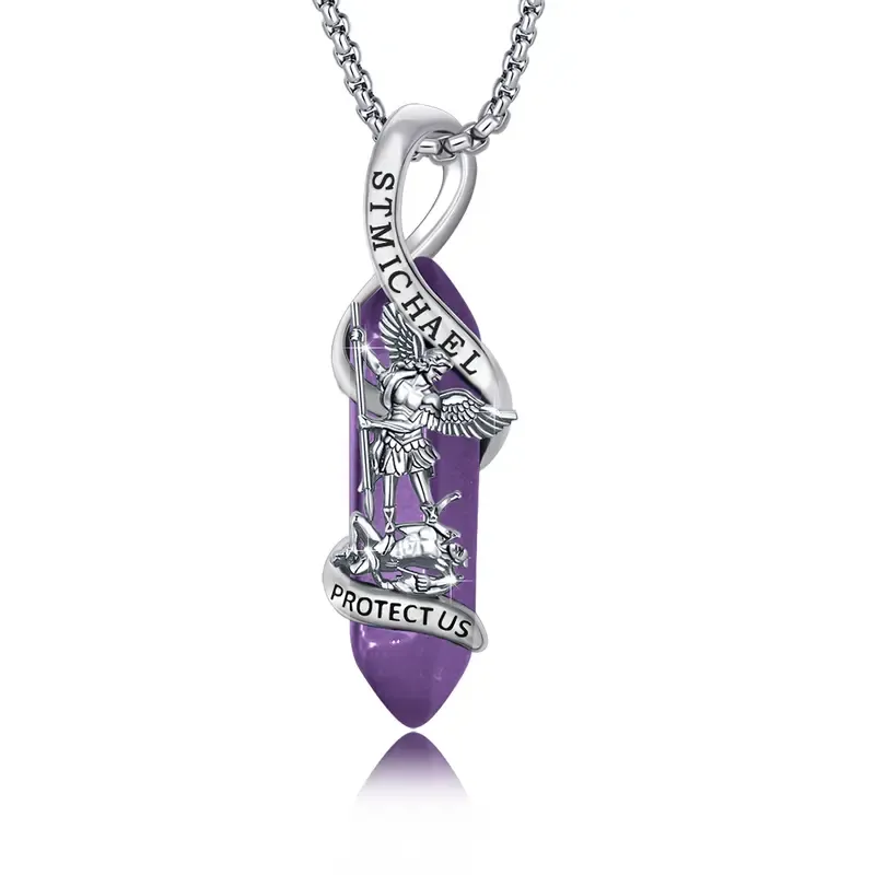 Saint Michael Pendant With 925 Sterling Silver And Polished Finish