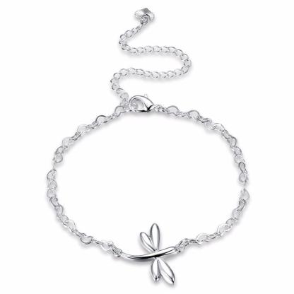 Dragonfly Shape Anklets For Women Silver Color Casual Jewelry Fashion Foot Chain Accessorise - Personalized Jewel