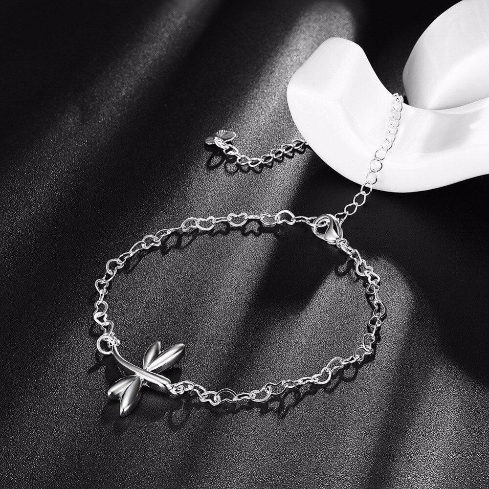 Dragonfly Shape Anklets For Women Silver Color Casual Jewelry Fashion Foot Chain Accessorise - Personalized Jewel