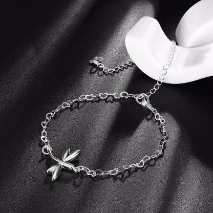 Dragonfly Shape Anklets For Women Silver Color Casual Jewelry Fashion Foot Chain Accessorise - Personalized Jewel