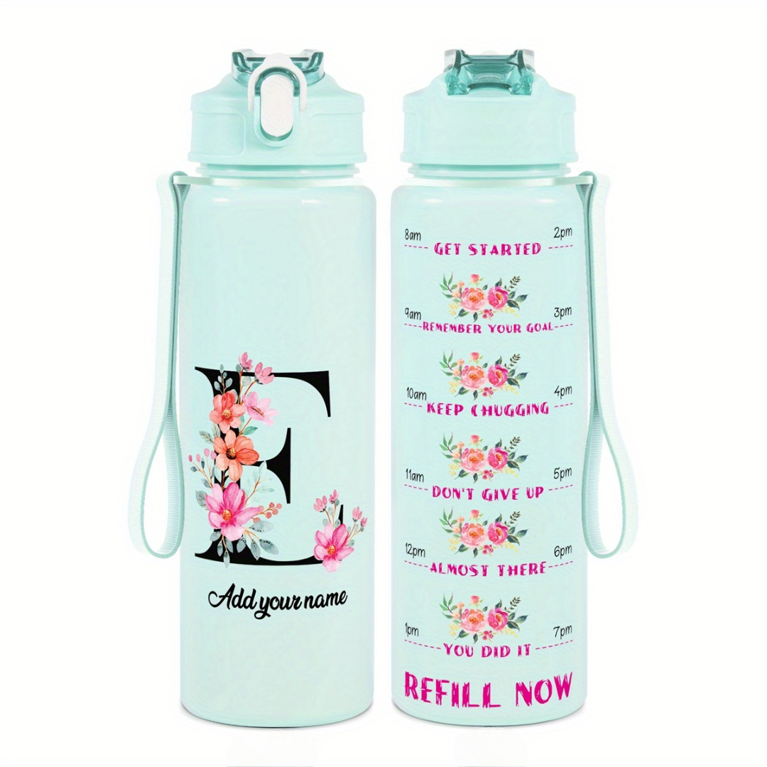 Personalized Water Tracker Bottle With Custom Name