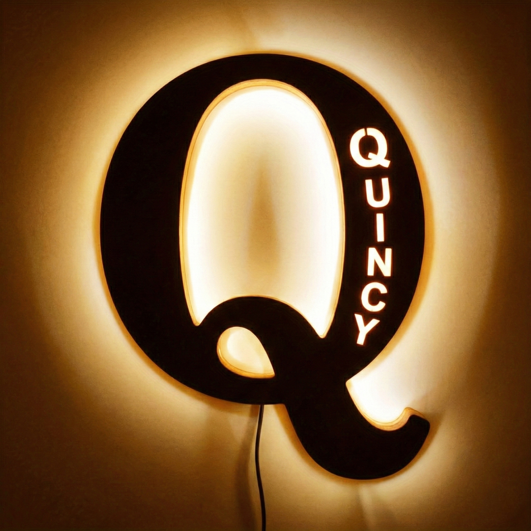 Custom Personalized LED Alphabet Letter Night Light