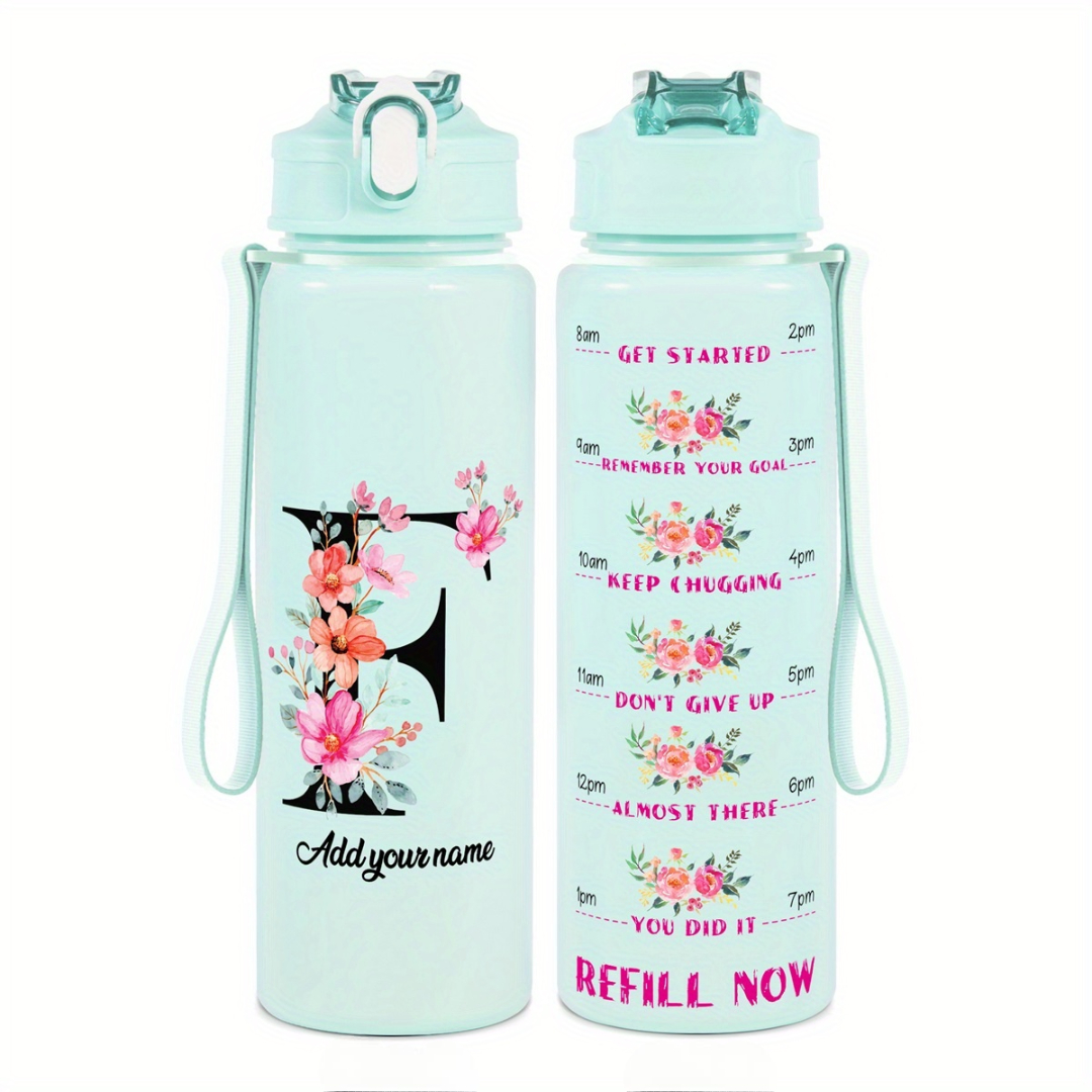 Personalized Water Tracker Bottle With Custom Name