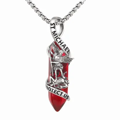 Saint Michael Pendant With 925 Sterling Silver And Polished Finish