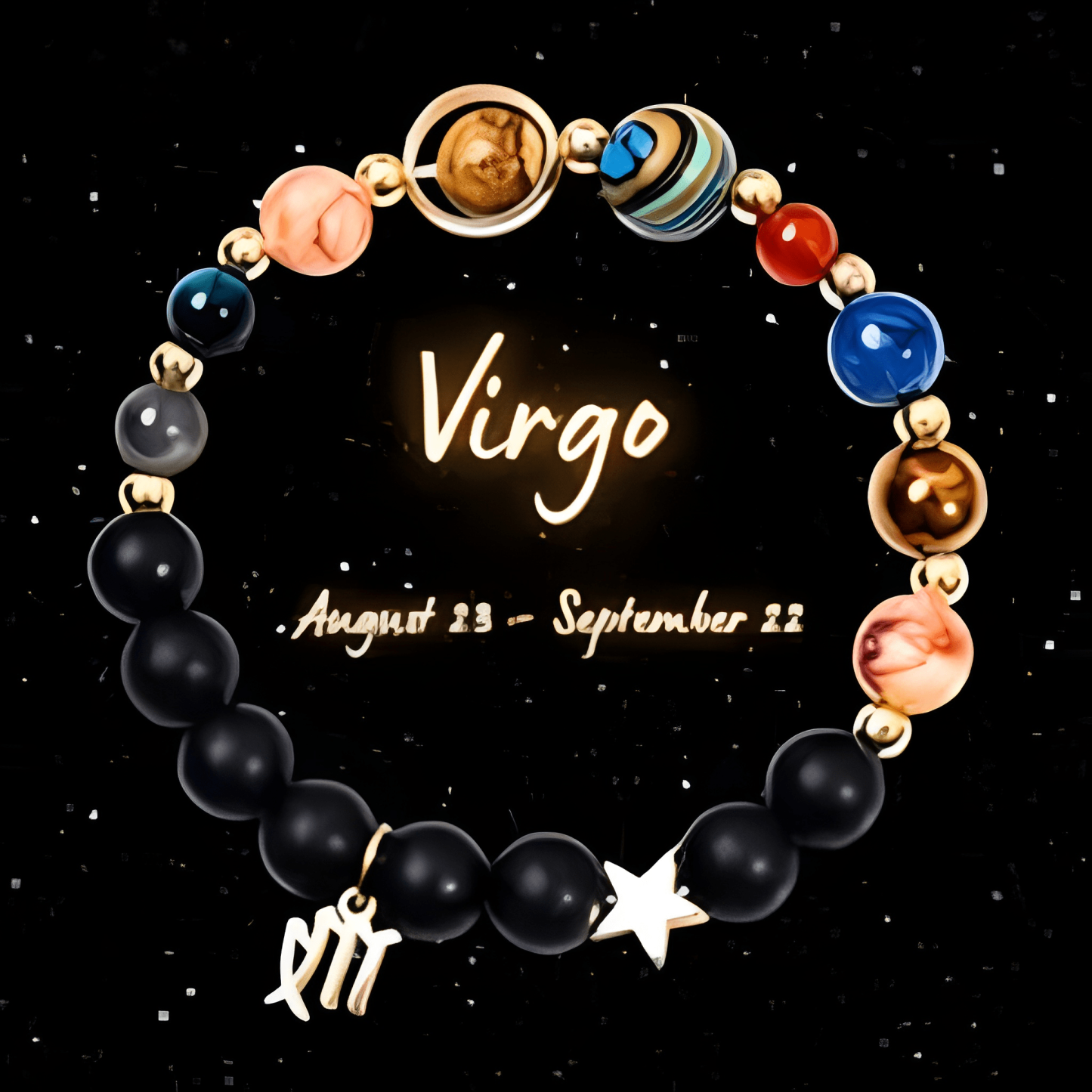 Celestial Zodiac Solar System Charm Bracelet