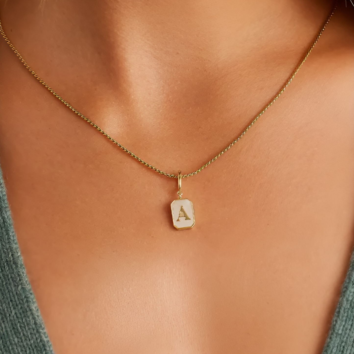 Vintage Personalized Alphabet Initial Design Parker Charm Pendant