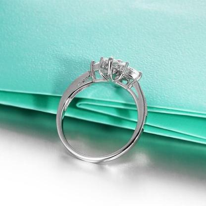 Fashion Flower Design Cubic Zirconia 925 Sterling Silver Engagement Rings For Women Wedding Gift - Personalized Jewel
