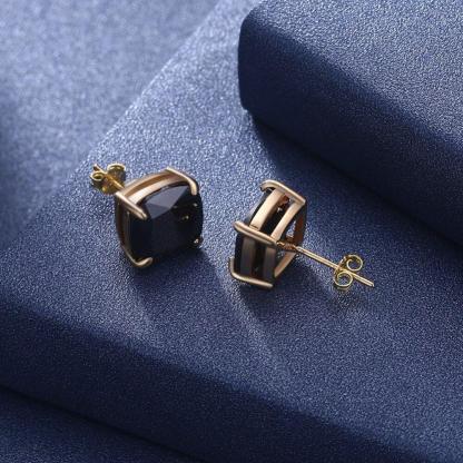 Fashion Jewelry 925 Silver Stud Earrings For Women Cubic Zirconia Colorful Stud Earrings Gift - Personalized Jewel