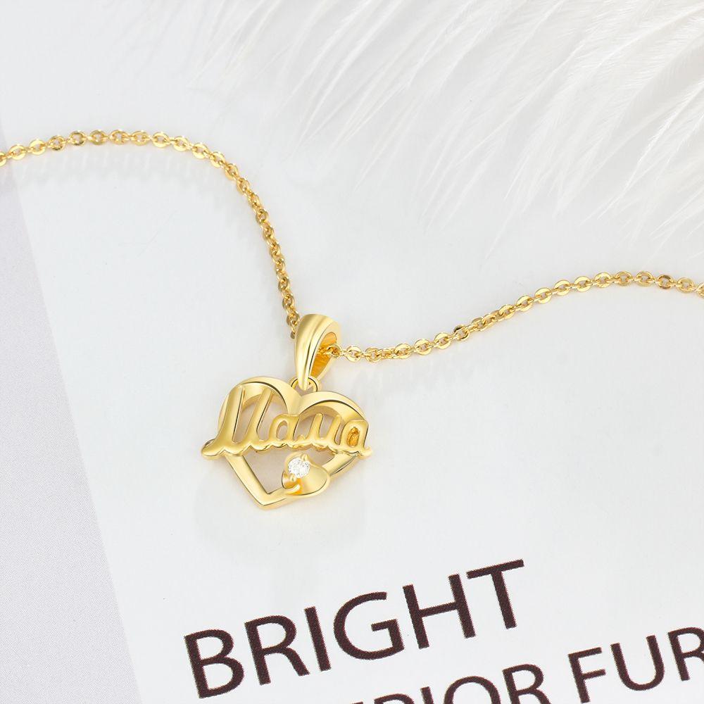 Fashion Long Necklace for Women- copper - Gold Necklace for Women - Zirconia Stone Stud Necklace - Personalized Jewel