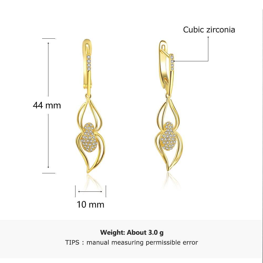 Fashion Long Wave Dangle Double Loop Drop Earrings, Wedding Jewelry for Women - Personalized Jewel