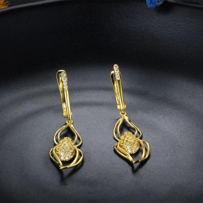 Fashion Long Wave Dangle Double Loop Drop Earrings, Wedding Jewelry for Women - Personalized Jewel
