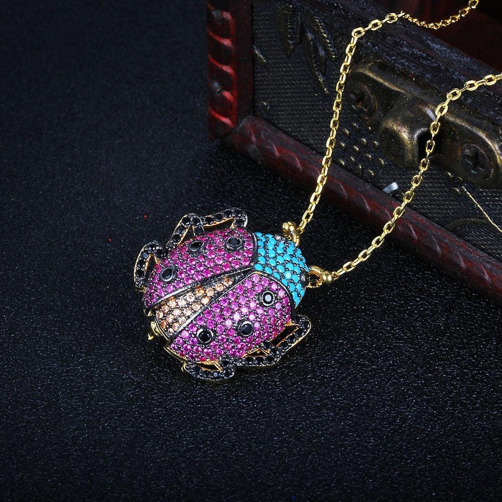 Fashion Lovely Tortoise Bee Insect Pendant Necklace, Jewelry Gift for Women, Girls & Children - Personalized Jewel
