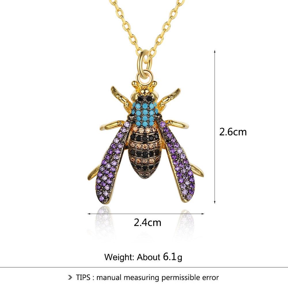 Fashion Necklace for Women - Bee Insect Pendant Necklace for Women - Stylish Accessory for Women- Jewelry for Girls - Personalized Jewel