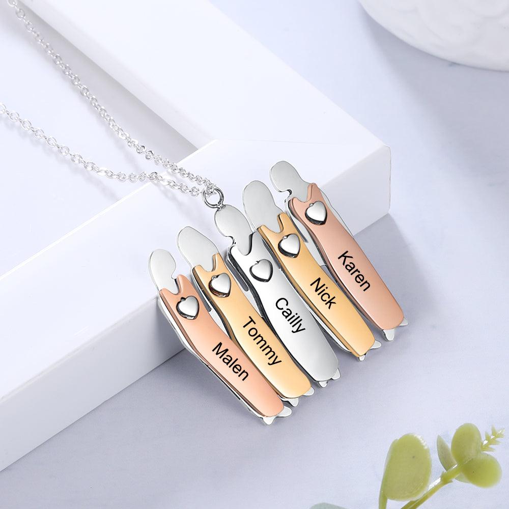 Five Sisters Custom Necklace-Personalized Jewels