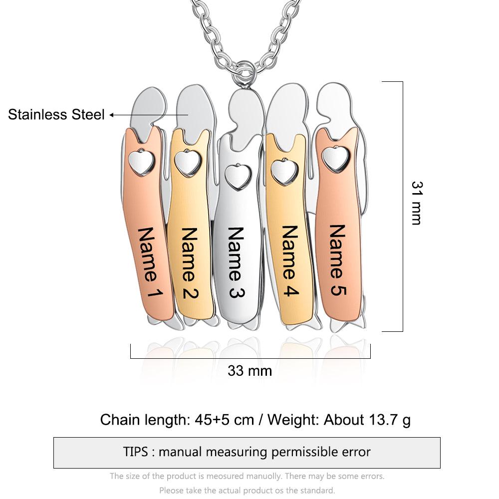 Five Sisters Custom Necklace-Personalized Jewels