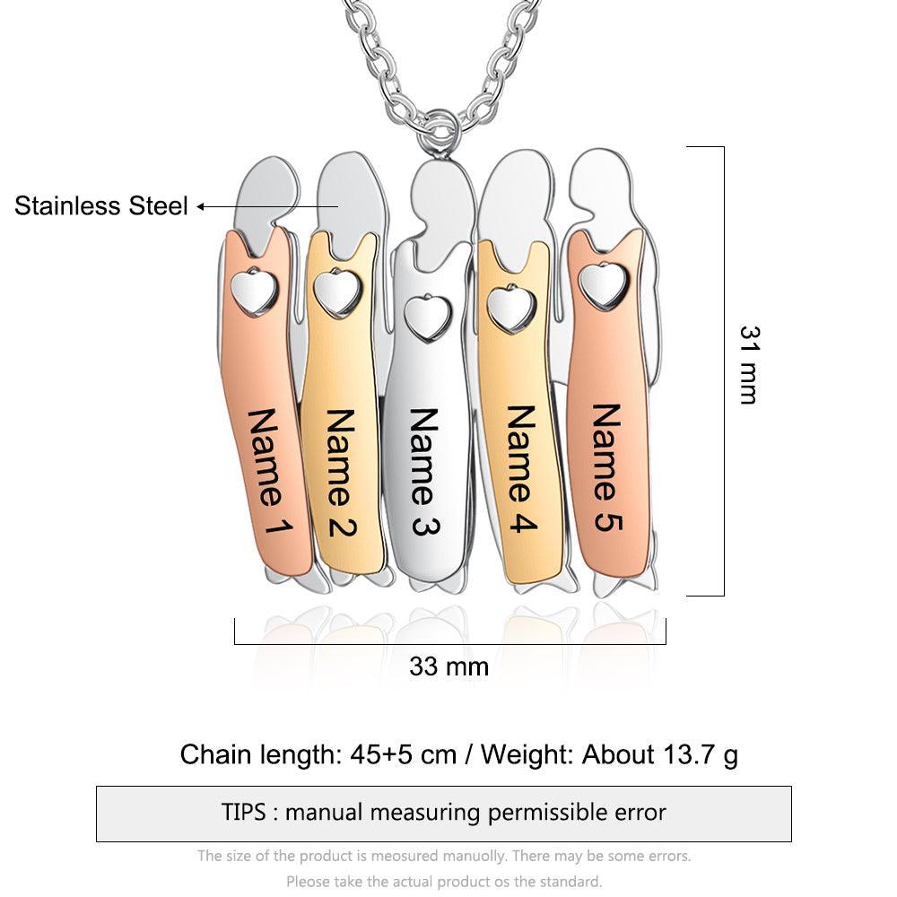 Five Sisters Custom Necklace-Personalized Jewels