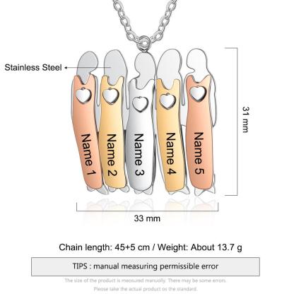 Five Sisters Custom Necklace-Personalized Jewels