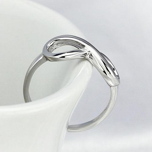 Genuine 925 Sterling Silver Resizable Infinity Ring, Fashion Jewelry Gift for Women - Personalized Jewel