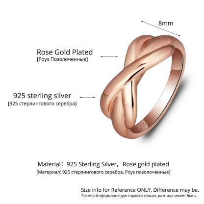 Gold Color 925 Sterling Silver Party Rings for Women with Infinity Love Pattern – Best Jewelry Gift for Her  - Personalized Jewel