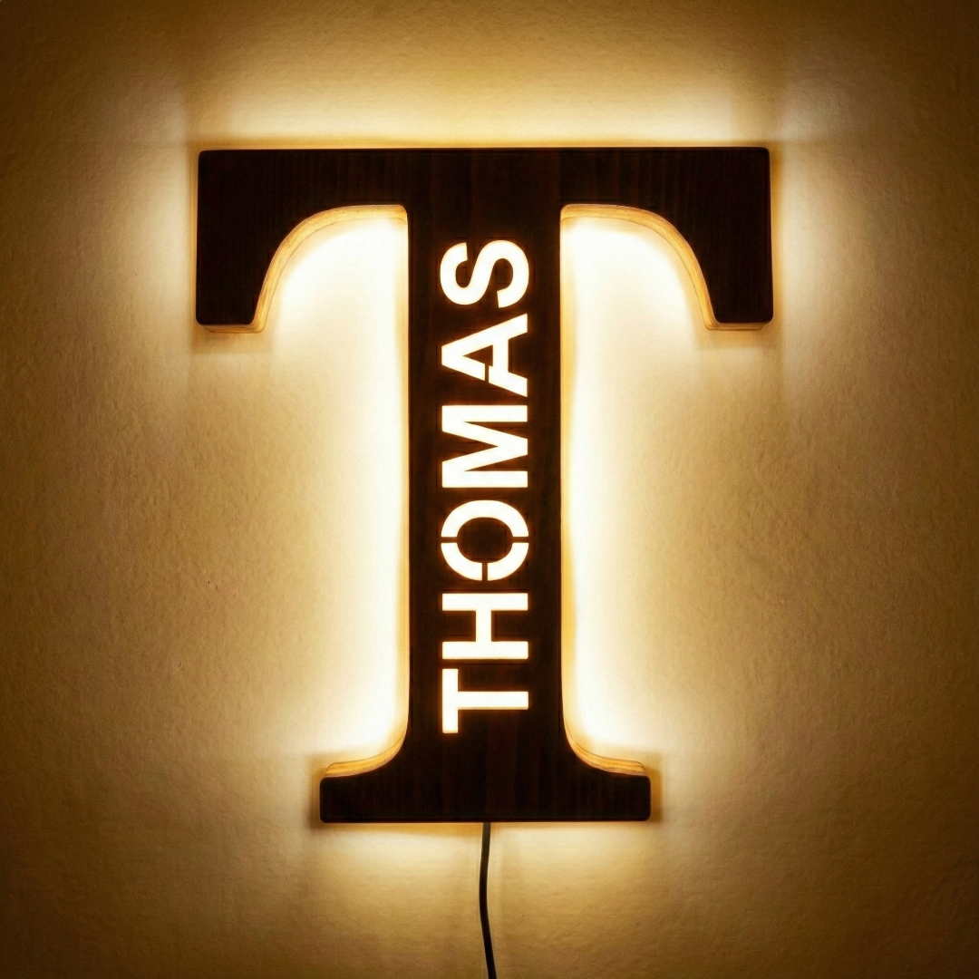 Custom Personalized LED Alphabet Letter Night Light
