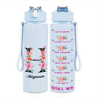 Personalized Water Tracker Bottle With Custom Name