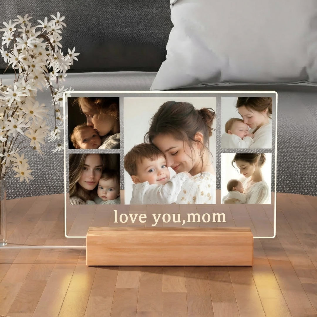 Personalized 3D Photo LED Night Light For Bedroom Decor