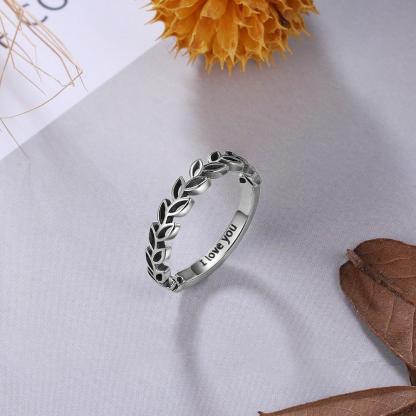 Halo Leaf Shape Rings Stainless Steel Wedding Rings Fashion Promising Trendy Jewelry Gifts for Women - Personalized Jewel