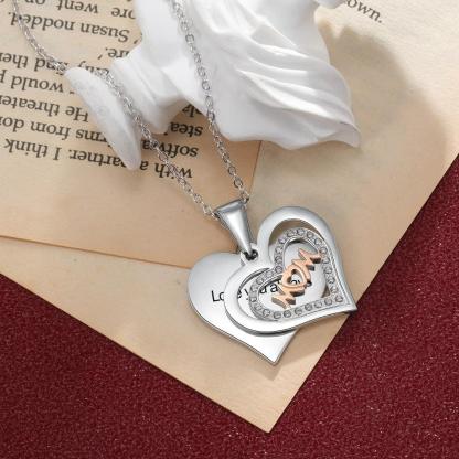 Heart Necklace for Women- Stainless Steel Charm Pendant for Women- Fashion Jewellery for Women- Accessories for Women- Customized Jewellery for Women - Personalized Jewel