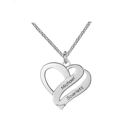 Heart Shape Personalized Name Pendant Necklace - Personalized Jewel
