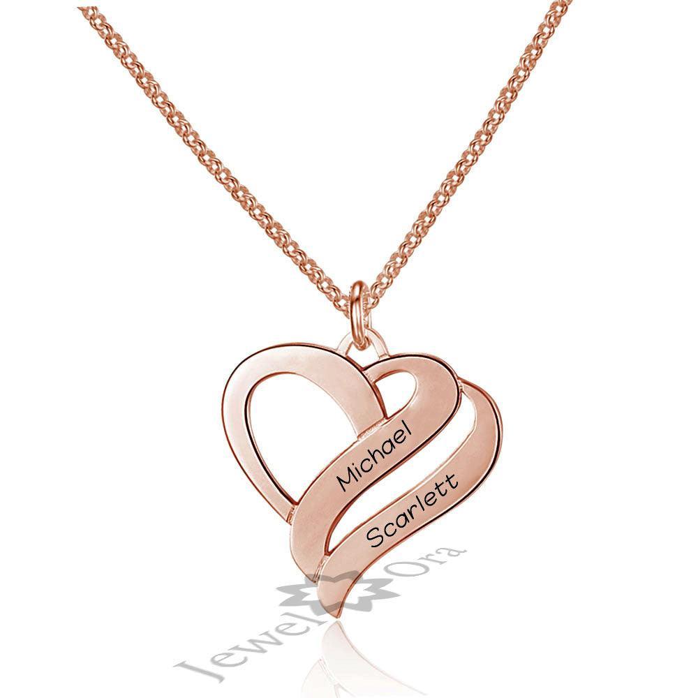 Heart Shape Personalized Name Pendant Necklace - Personalized Jewel