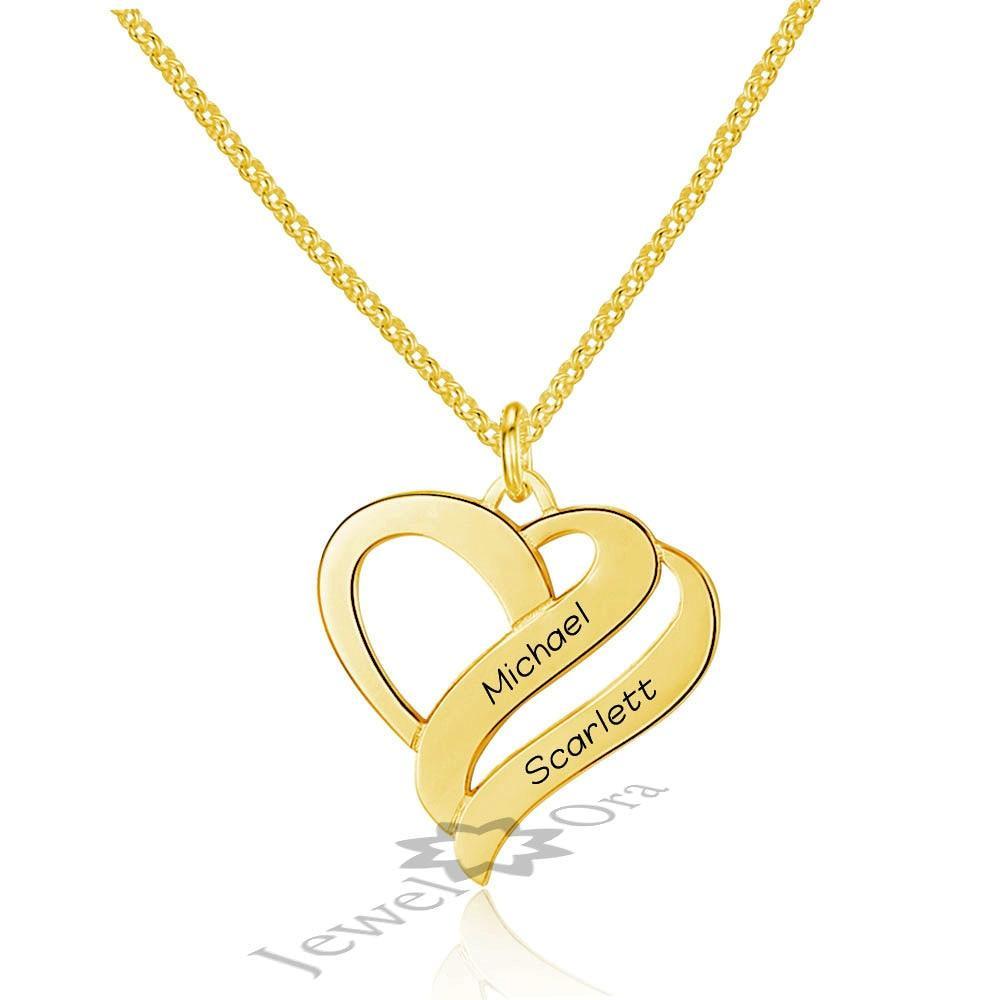 Heart Shape Personalized Name Pendant Necklace - Personalized Jewel